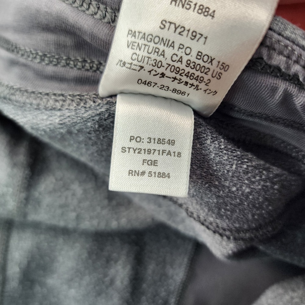 Patagonia Womens S Ahnya Jogger‎ Pants Forge Grey Fleece Sweatpants Knit 21971 - Picture 5 of 7